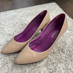 9West Nude Kitten Heels